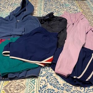 Tek Gear Women's jackets & Hoodies & shorts bundle -size medium